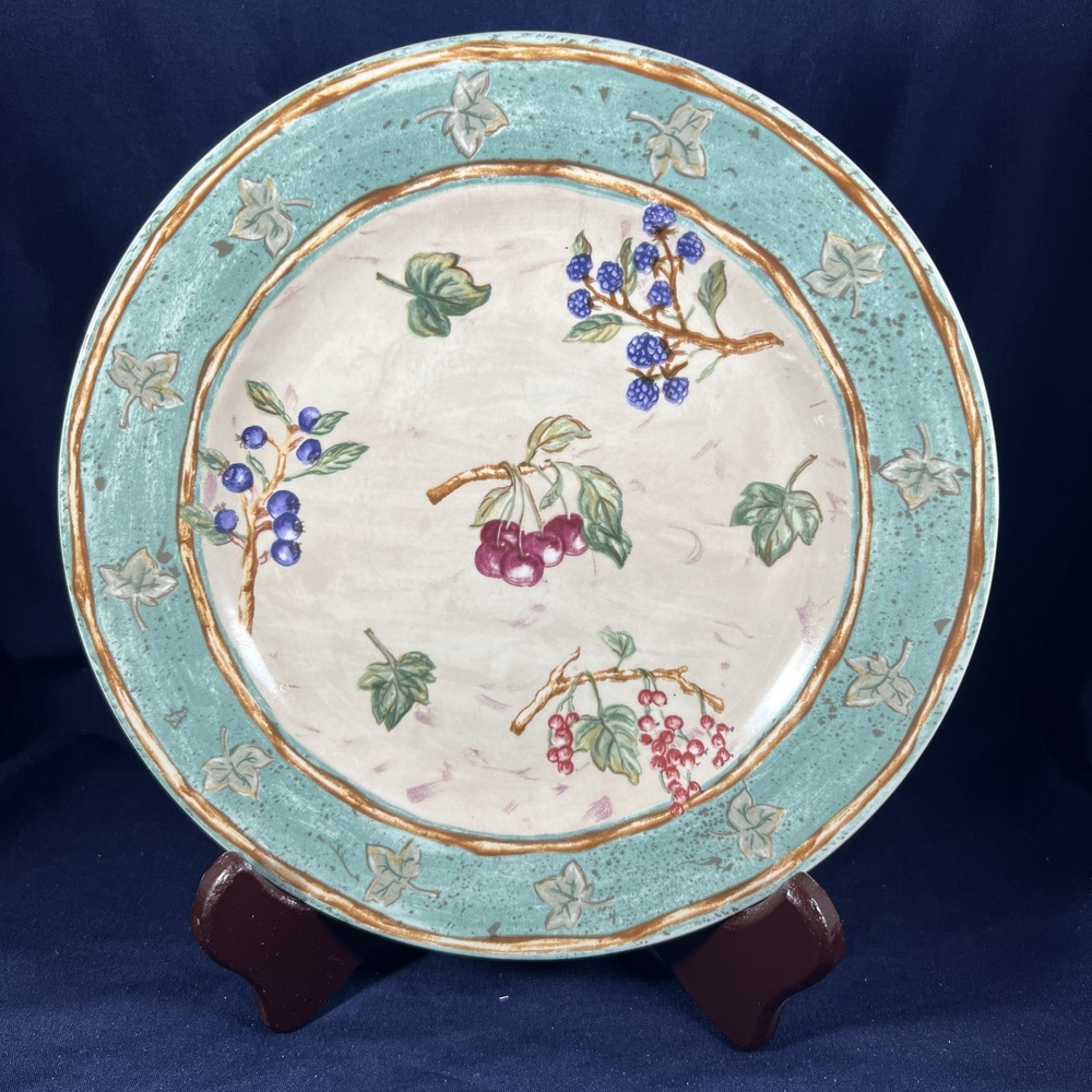 Coventry Wildwood Stoneware Salad Plate Hand-Painted Dishwasher Safe